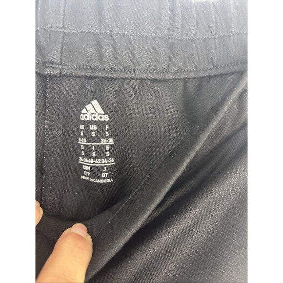 Adidas Essentials 3 Stripes Black White  Sweatpants Straight Leg Small W27”L28 - Picture 6 of 9